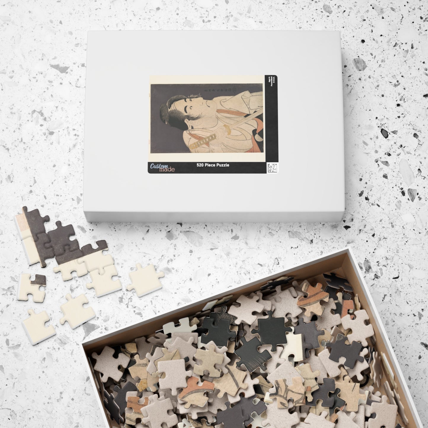 Ukiyo-e Jigsaw Puzzle (252 / 520-piece): Ichikawa Omezō as Sodesuke – Toshusai Sharaku | Kabuki Actor Portrait / Edo Woodblock Art