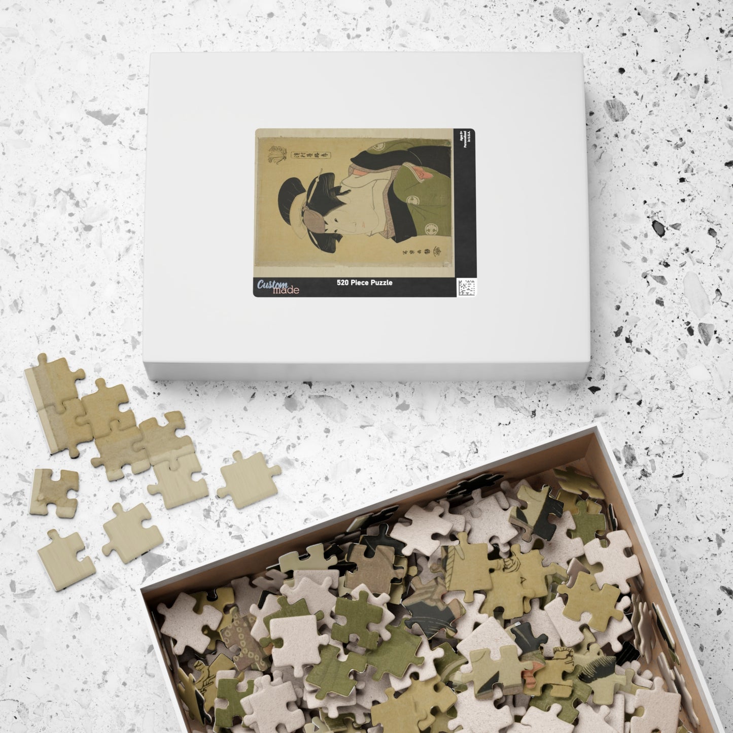 Ukiyo-e Jigsaw Puzzle (252 / 520-piece): Hamamuraya Roko – Toshusai Sharaku | Kabuki Actor Portrait / Edo Ukiyo-e Masterpiece