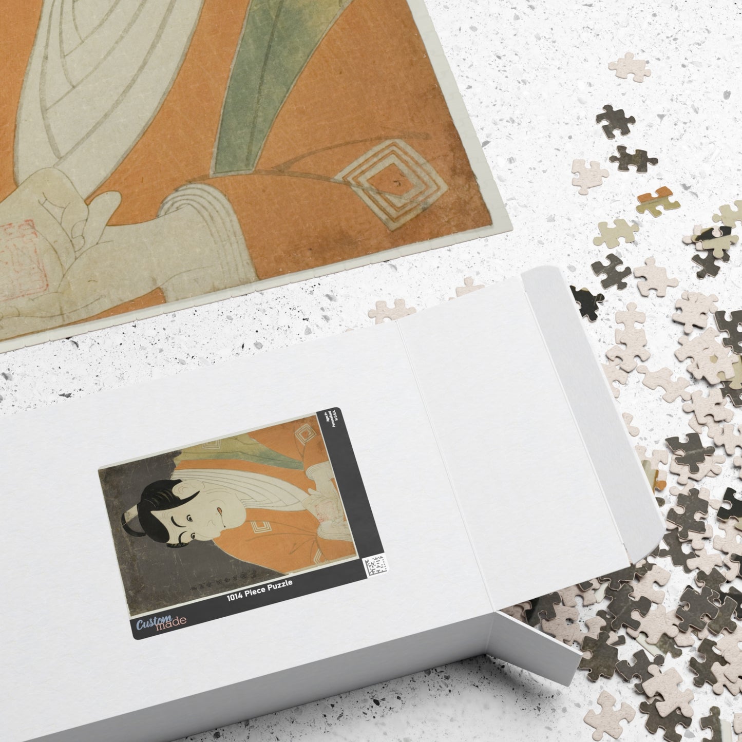 Ukiyo-e Jigsaw Puzzle (1014-piece): Ichikawa Ebizō IV as Takemura Sadanoshin – Toshusai Sharaku | Kabuki Actor Portrait / Edo Ukiyo-e Art