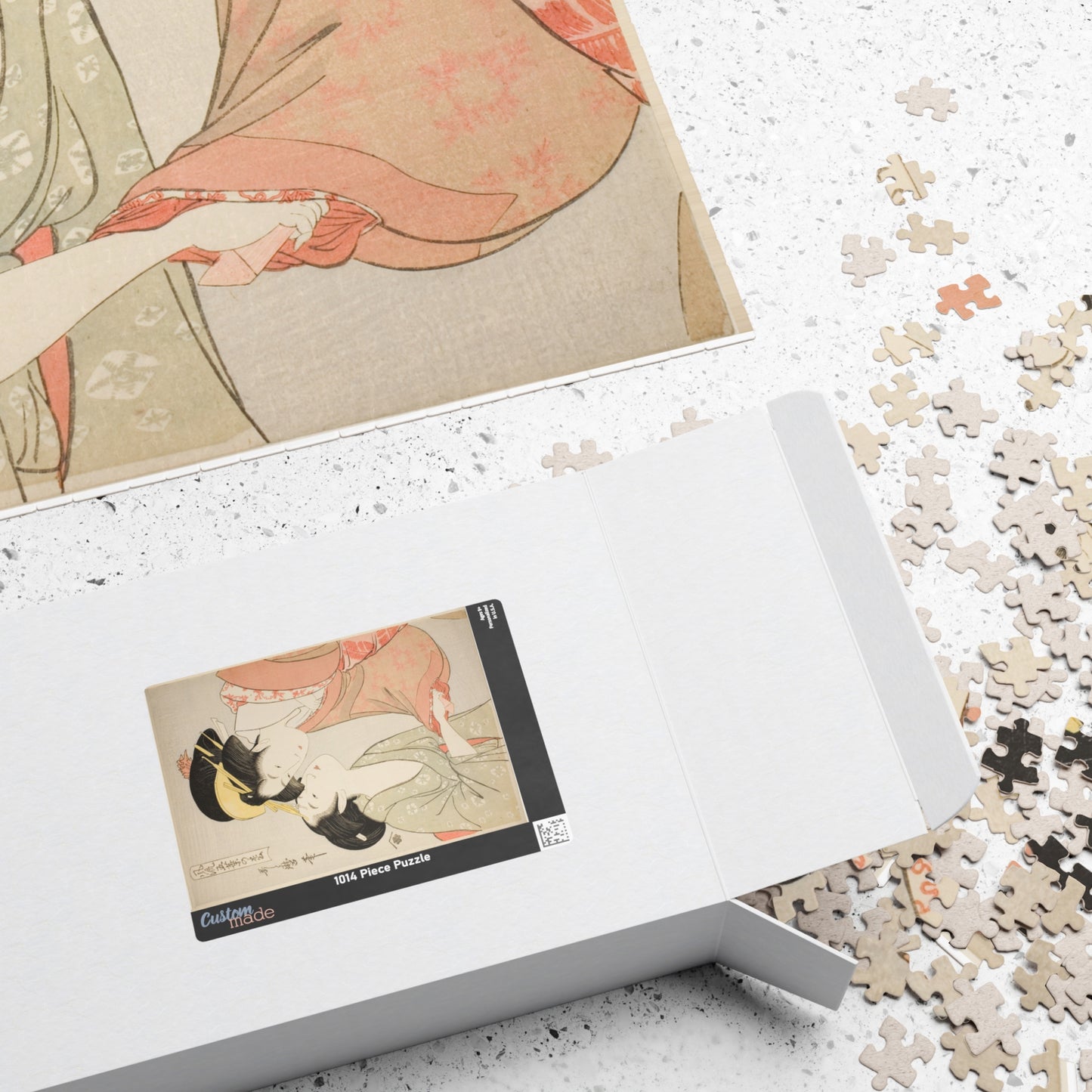 Ukiyo-e Jigsaw Puzzle (1014-piece): “Messenger with a Letter” by Kitagawa Utamaro | Edo Bijin-ga / Secret Romance & Emotional Expression