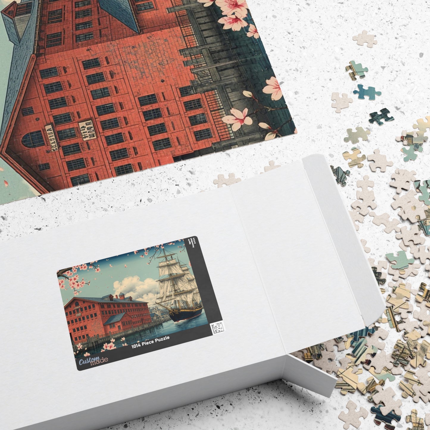 Jigsaw Puzzle (110, 252, 520, 1014-piece) Yokohama: Red Brick Warehouse and Sailing Ship