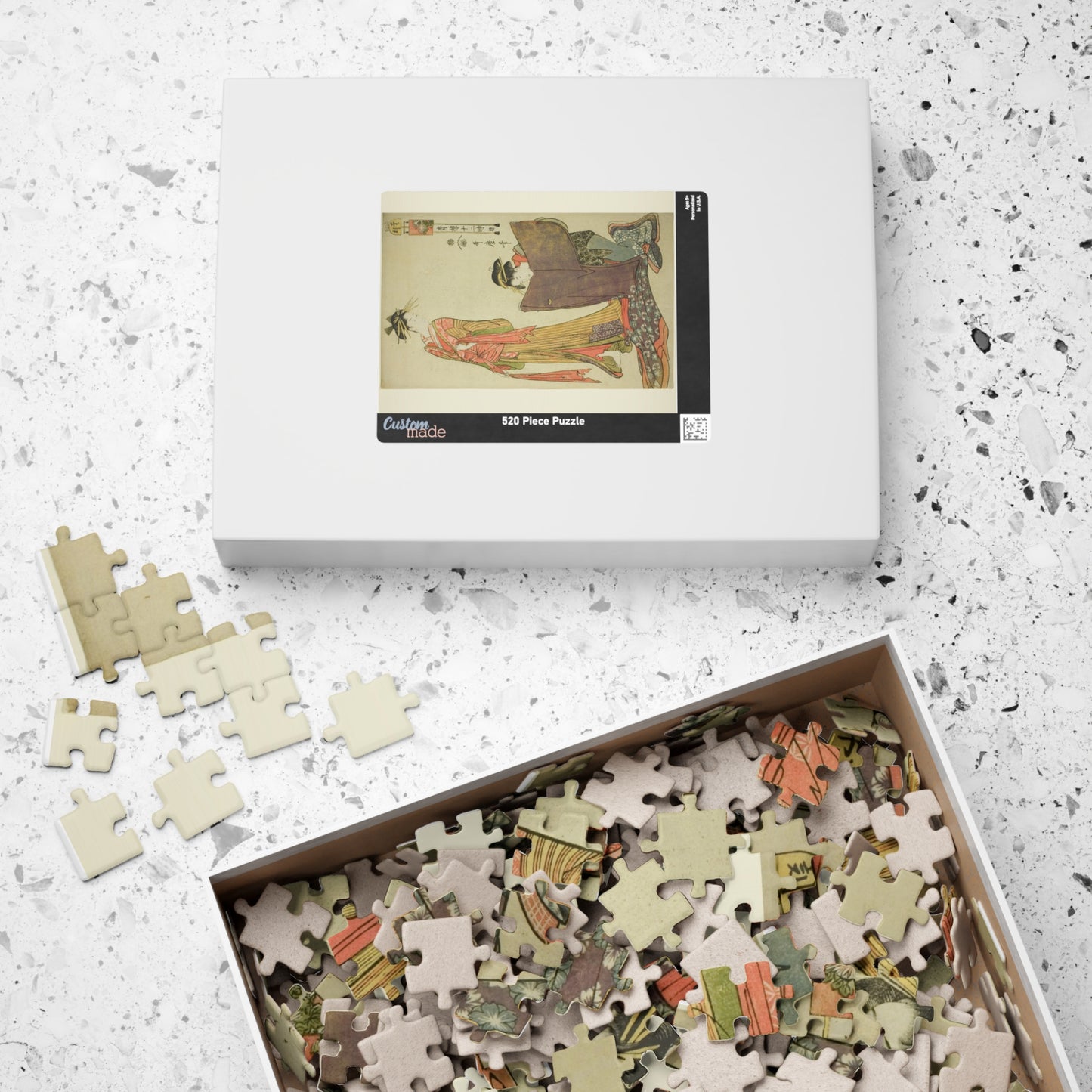 Ukiyo-e Jigsaw Puzzle (252 / 520-piece): “Hour of the Rat — Courtesans Dressing” by Kitagawa Utamaro | Edo Bijin-ga / Kimono Fashion Art