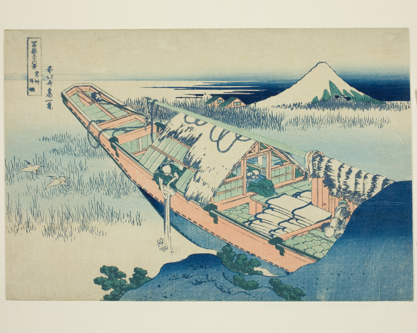 Ukiyo-e Jigsaw Puzzle (252, 520-piece) : Kajikazawa in Kai Province – Katsushika Hokusai (1831) | Mount Fuji & Fisherman / Japanese Art