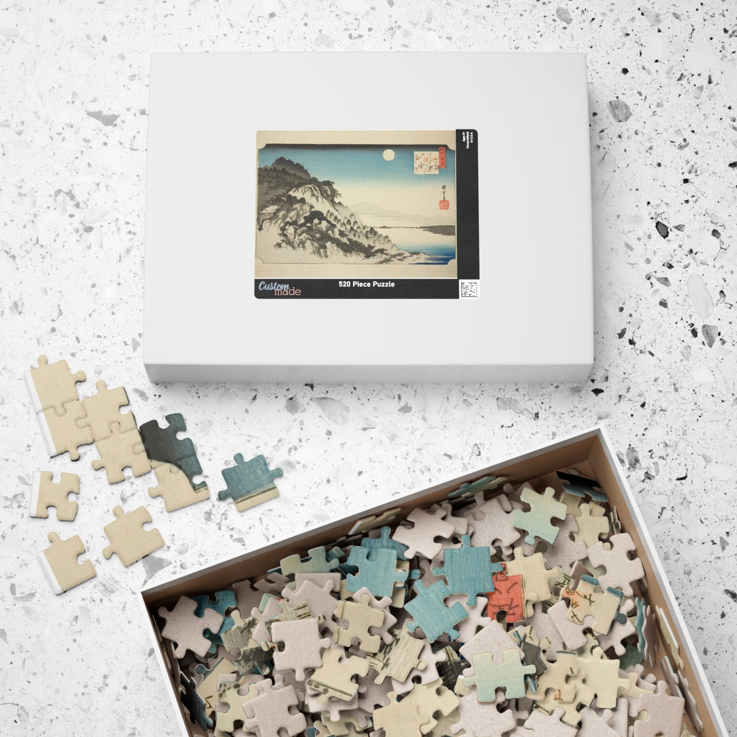 Ukiyo-e Jigsaw Puzzle (252 / 520-piece): Autumn Moon at Ishiyama – Utagawa Hiroshige | Ōmi Eight Views / Japanese Landscape Art