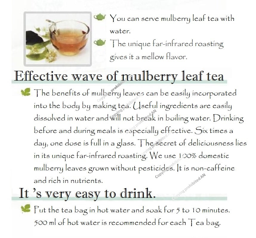 Extract Mulberry Heab Tea x 2 boxes, 120 teabags for 2 months