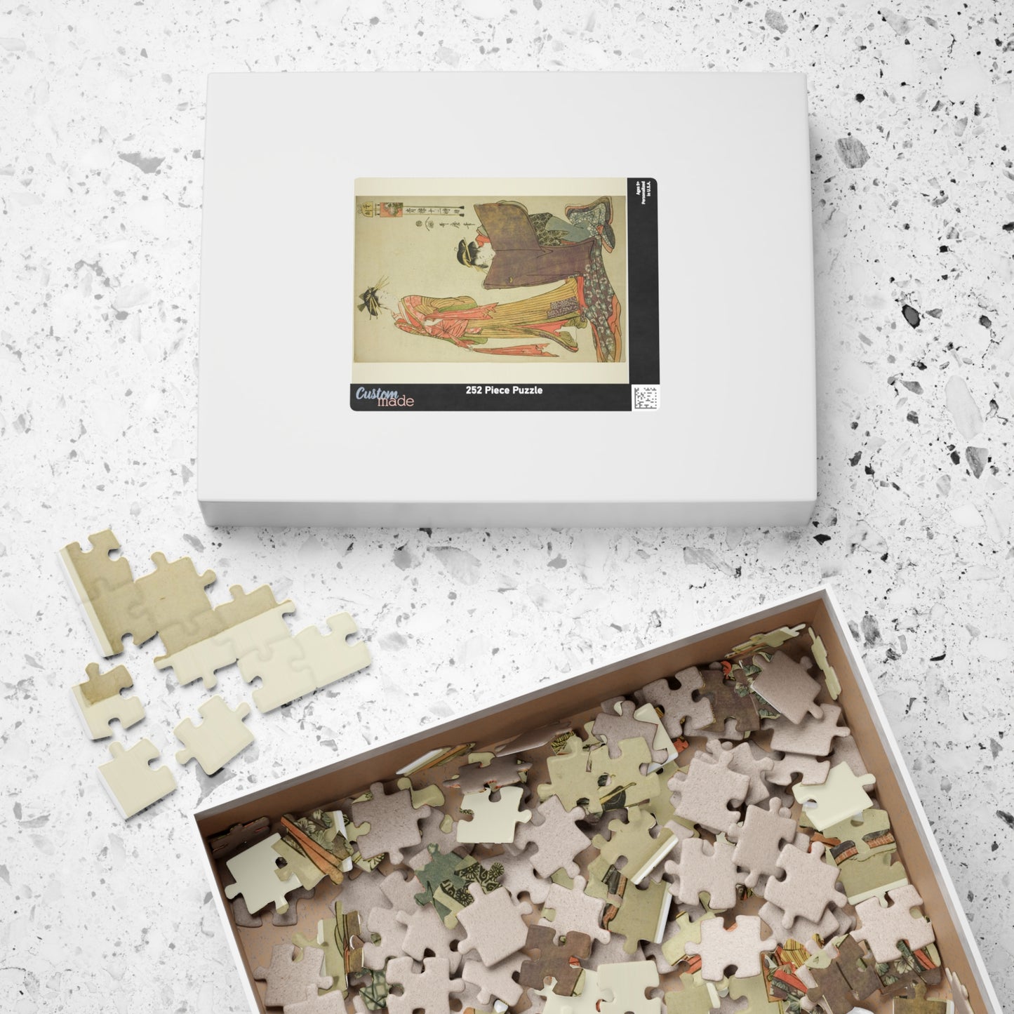 Ukiyo-e Jigsaw Puzzle (252 / 520-piece): “Hour of the Rat — Courtesans Dressing” by Kitagawa Utamaro | Edo Bijin-ga / Kimono Fashion Art