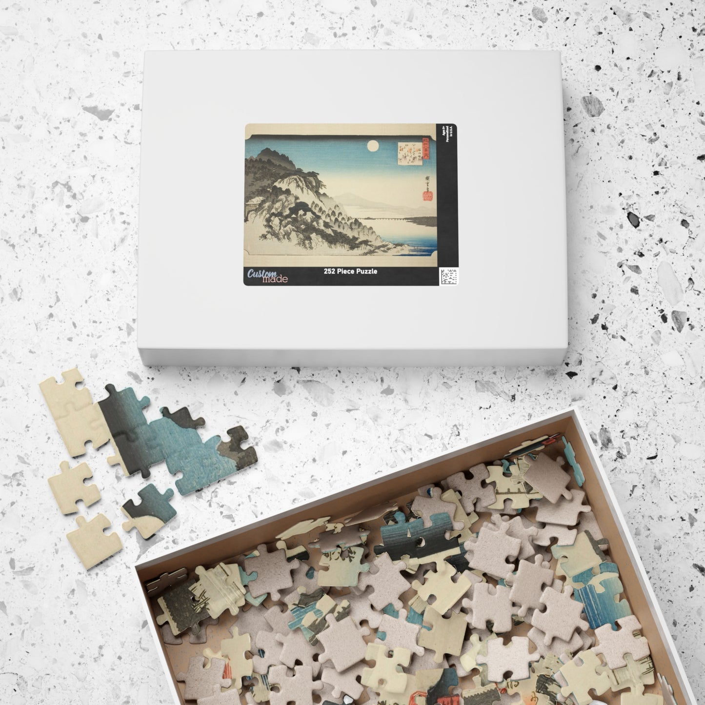 Ukiyo-e Jigsaw Puzzle (252 / 520-piece): Autumn Moon at Ishiyama – Utagawa Hiroshige | Ōmi Eight Views / Japanese Landscape Art