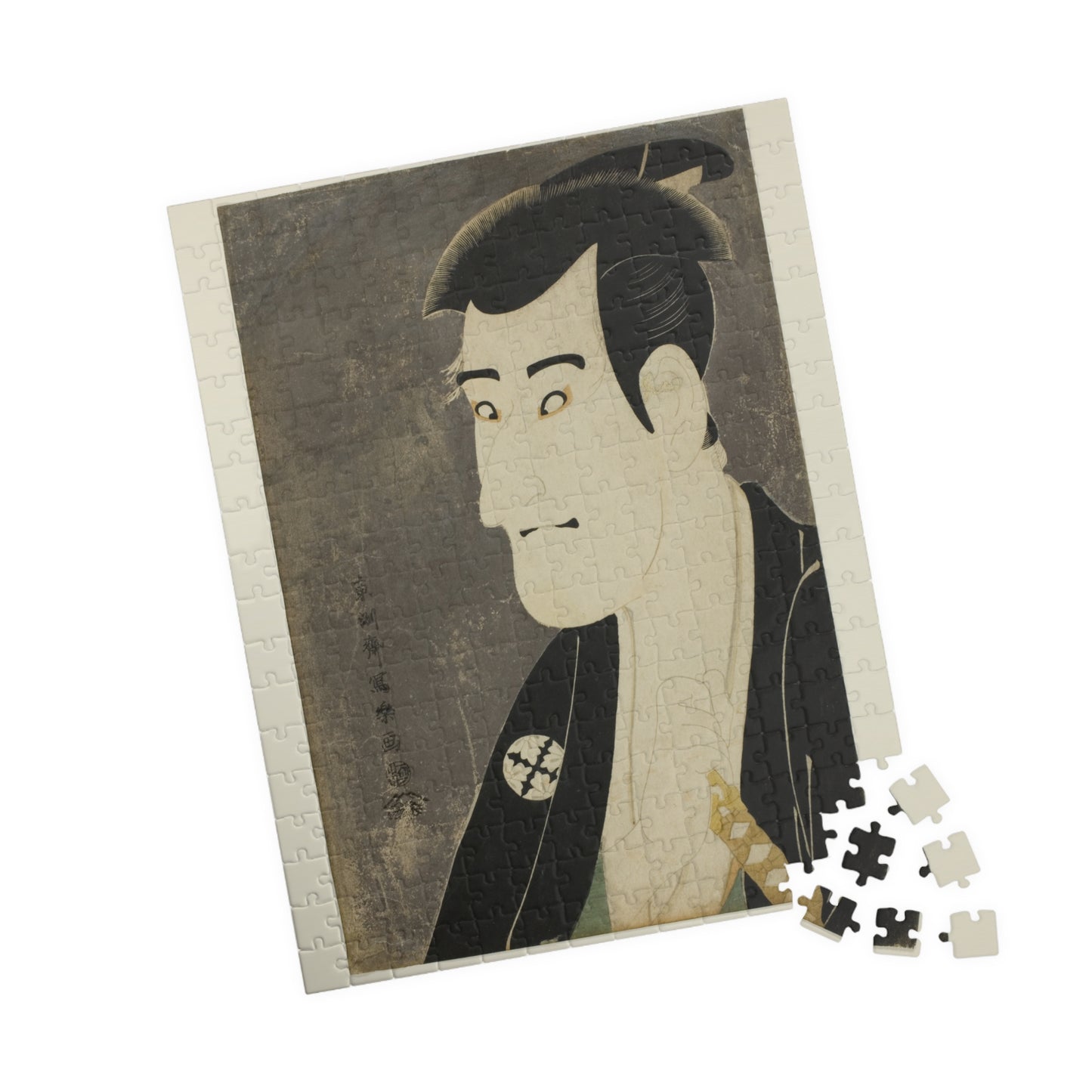 Ukiyo-e Jigsaw Puzzle (252 / 520-piece): Ichikawa Komazō III as Shiga Daishichi – Toshusai Sharaku | Kabuki Actor Portrait / Edo Woodblock Art
