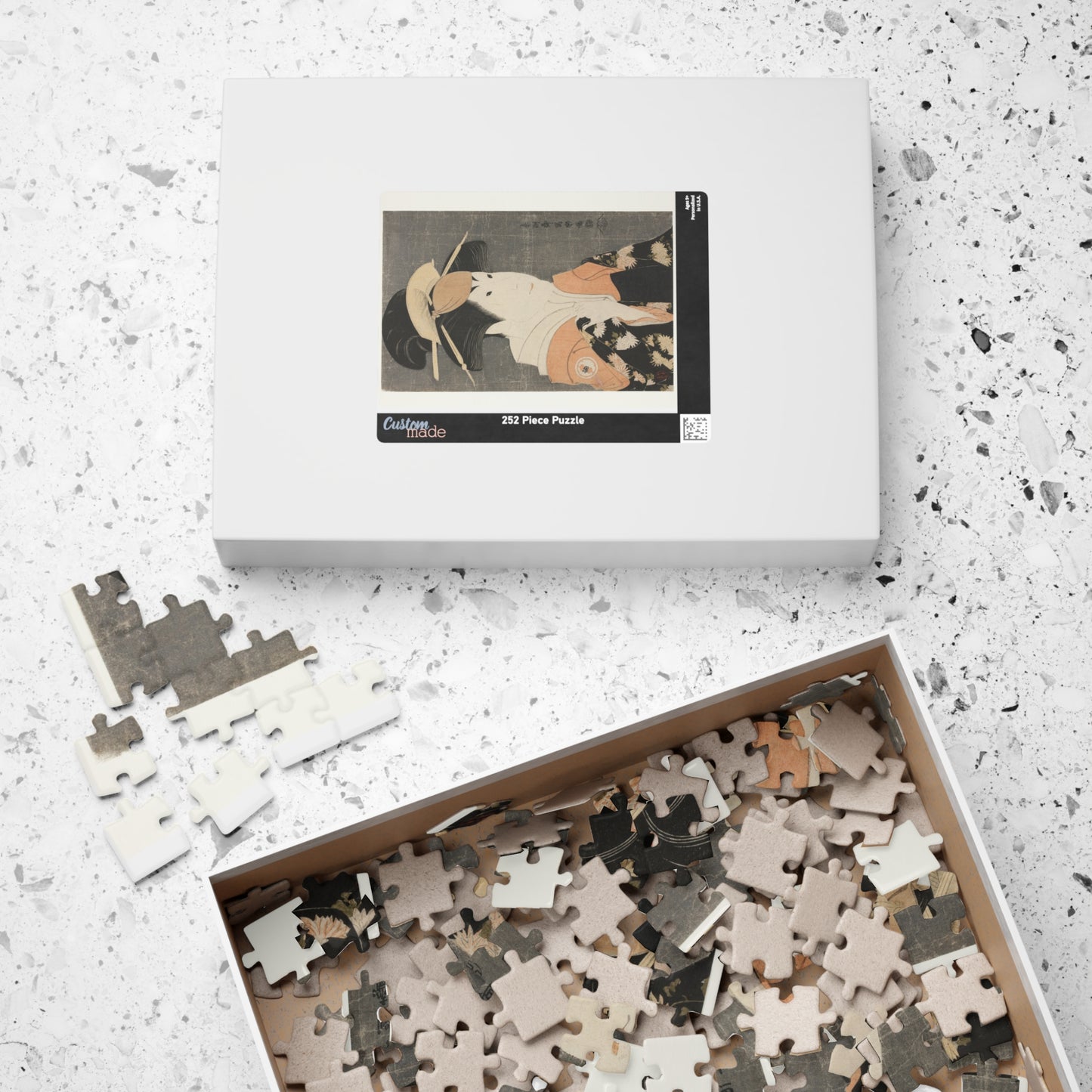 Ukiyo-e Jigsaw Puzzle (252 / 520-piece): Segawa Tomisaburō II as “Yadorigi” – Toshusai Sharaku | Kabuki Bijin-ga / Japanese Art / Edo Portrait