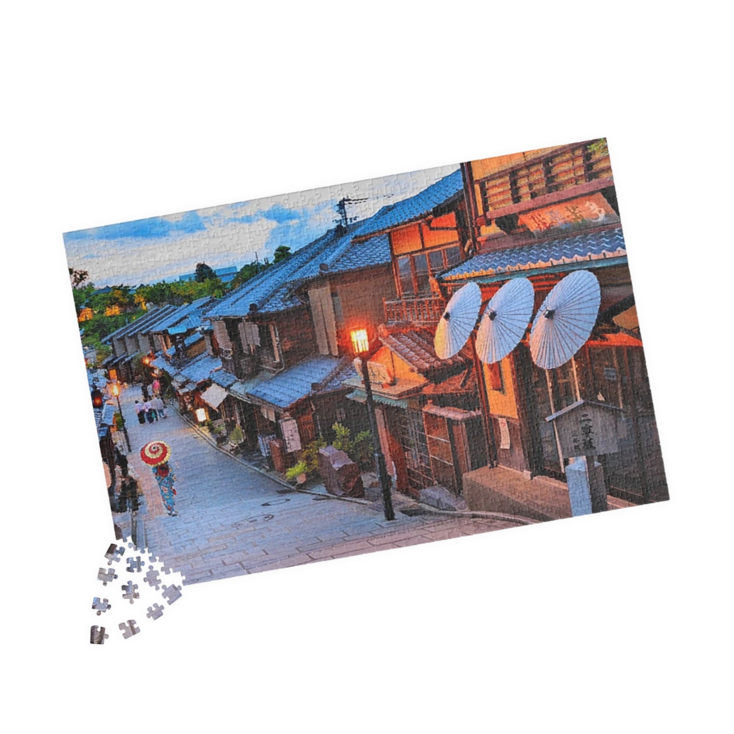 Jigsaw Puzzle (110, 252, 520, 1014-piece) Kyoto: Gion Cobblestone Road