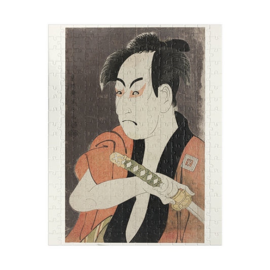 Ukiyo-e Jigsaw Puzzle (252 / 520-piece): Ichikawa Omezō as the Manservant Ippei – Toshusai Sharaku | Kabuki Actor Portrait / Edo Woodblock Art