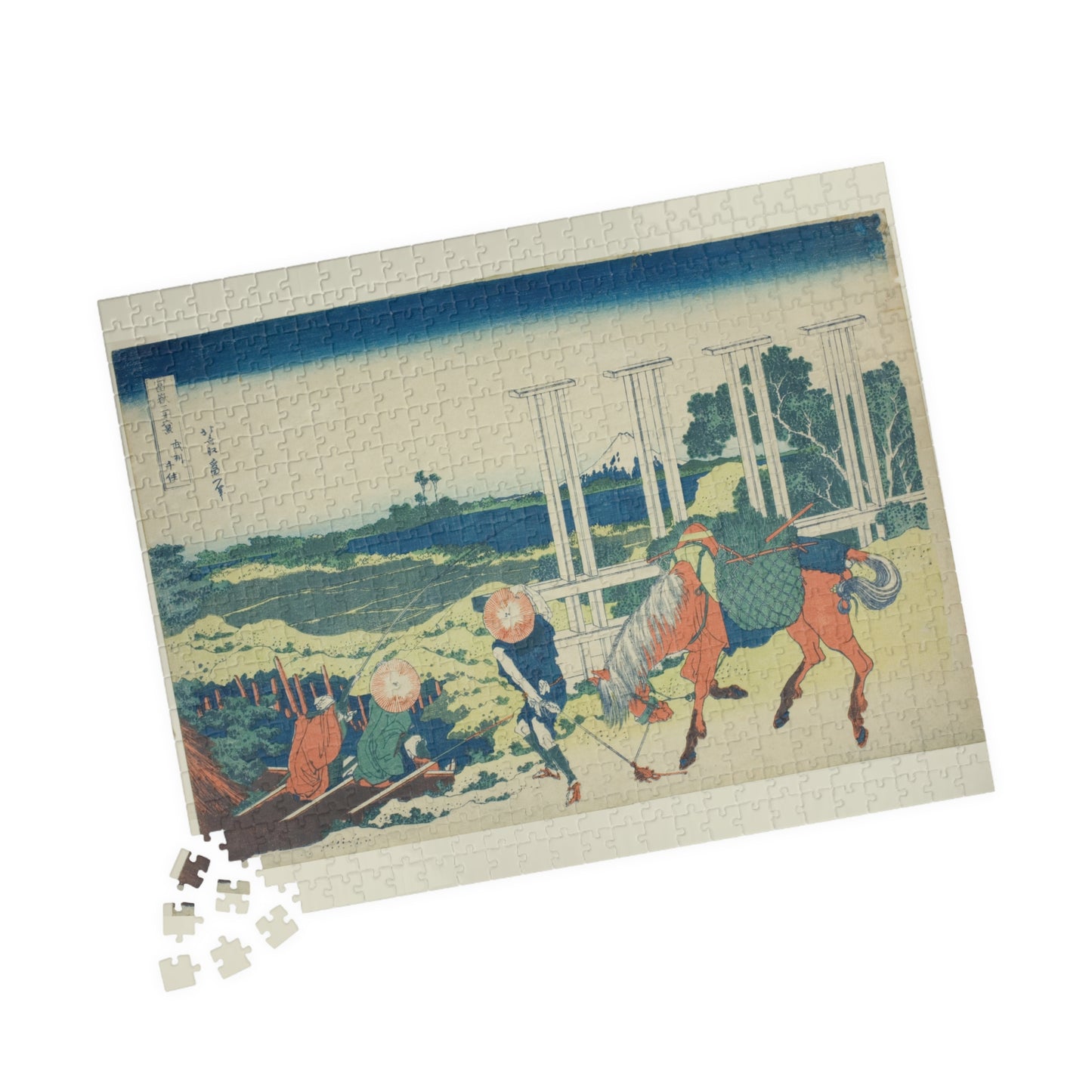 Ukiyo-e Jigsaw Puzzle (252, 520-piece) : Senju in Musashi Province – Katsushika Hokusai | River Life & Edo Scenery