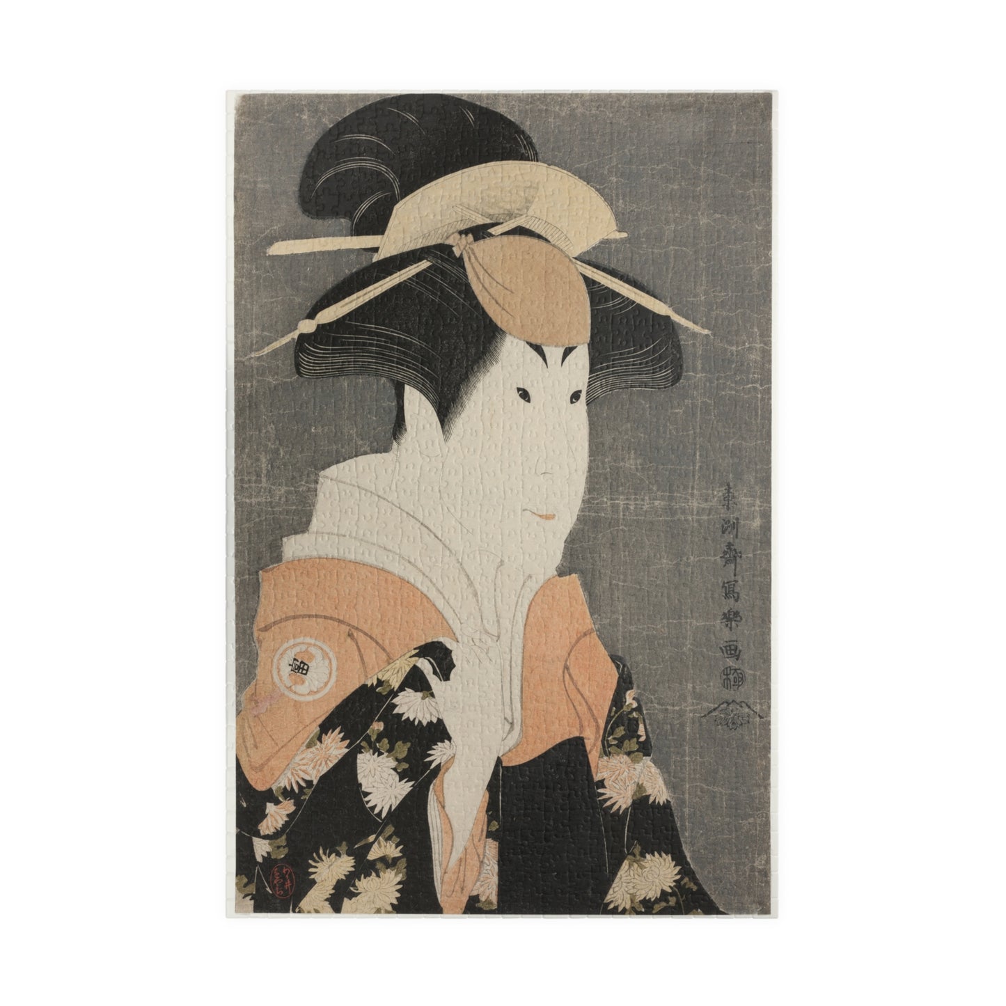 Ukiyo-e Jigsaw Puzzle (1014-piece): Segawa Tomisaburō II as “Yadorigi” – Toshusai Sharaku | Kabuki Bijin-ga / Japanese Art / Edo Portrait