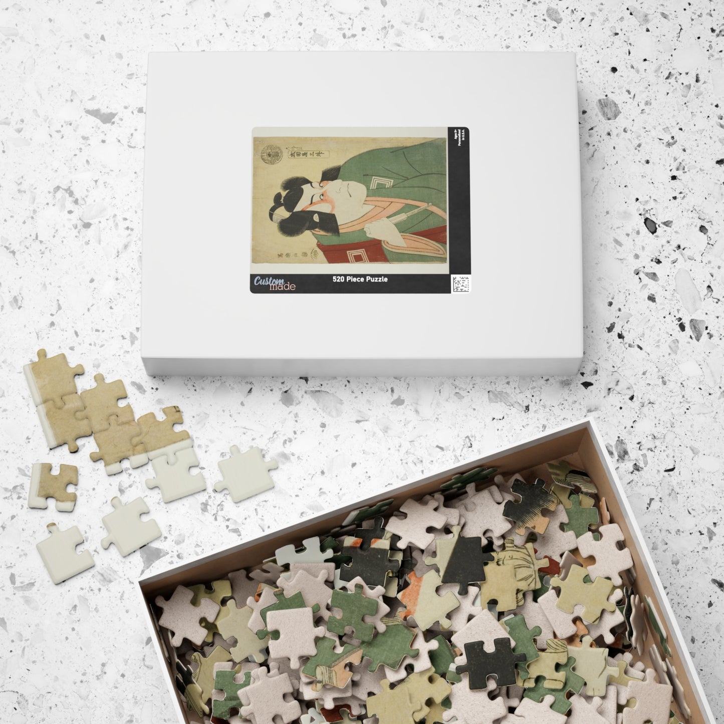 Ukiyo-e Jigsaw Puzzle (252 / 520-piece): Ichikawa Danjūrō VI as Naritaya Sanshō – Tōshūsai Sharaku | Kabuki Actor Portrait / Japanese Masterpiece Art