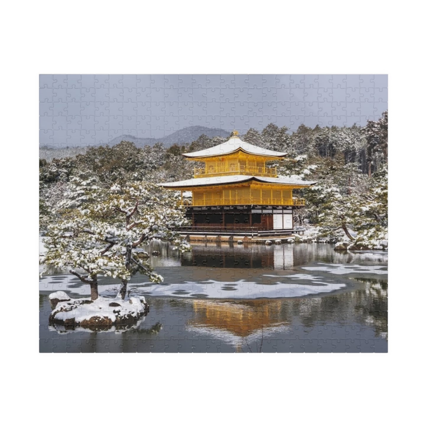 Jigsaw Puzzle (110, 252, 520, 1014-piece) Kyouto: Kinkakuji with Snow