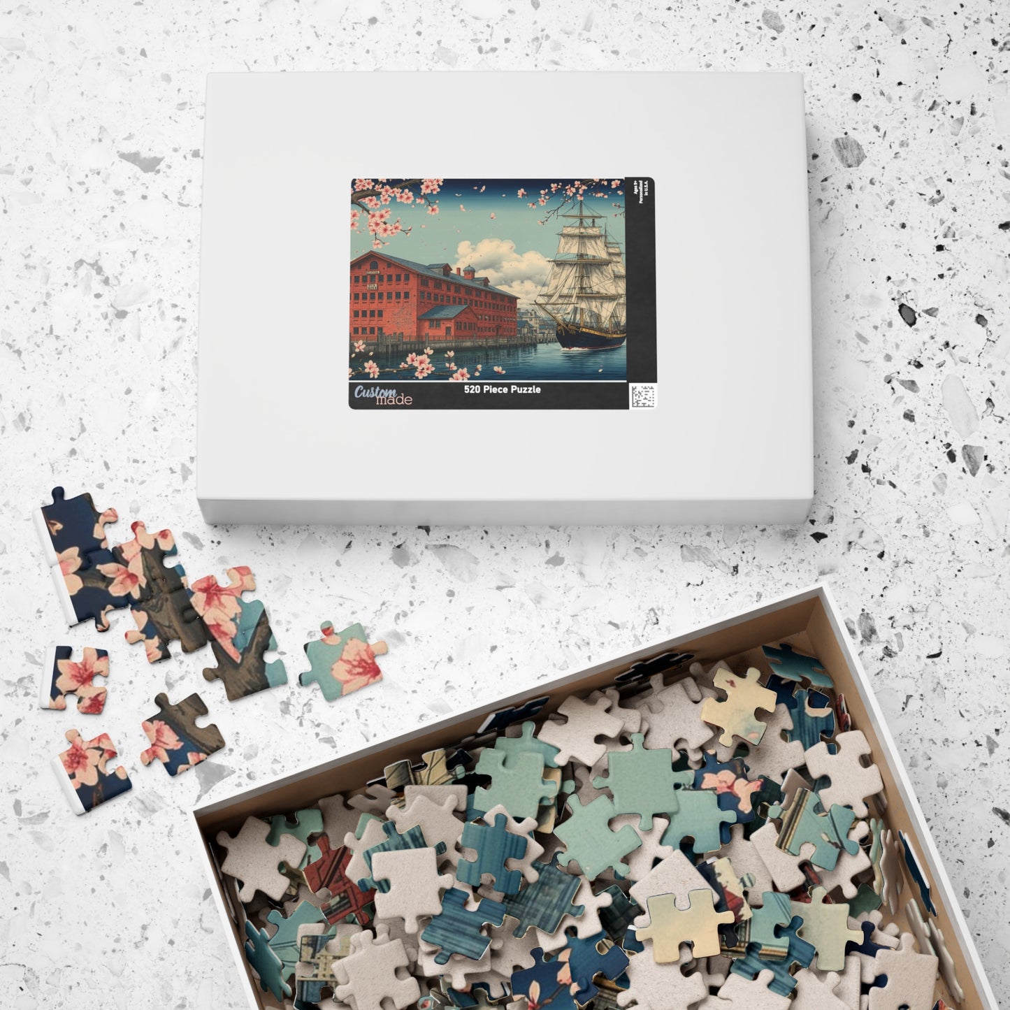 Jigsaw Puzzle (110, 252, 520, 1014-piece) Yokohama: Red Brick Warehouse and Sailing Ship