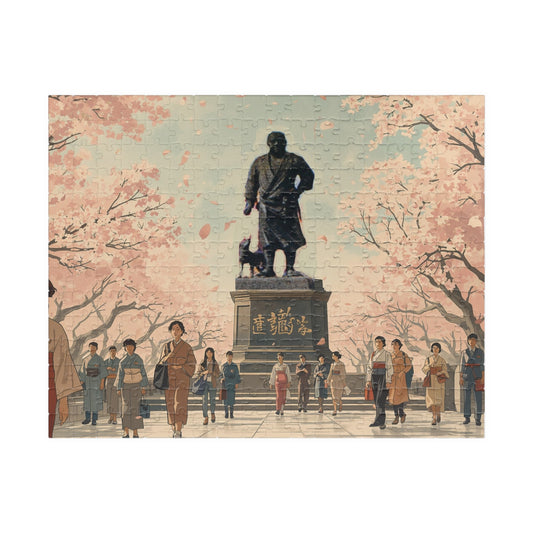 Jigsaw Puzzle (110, 252, 520, 1014-piece) Tokyo: Ueno Park with Saigo Statue