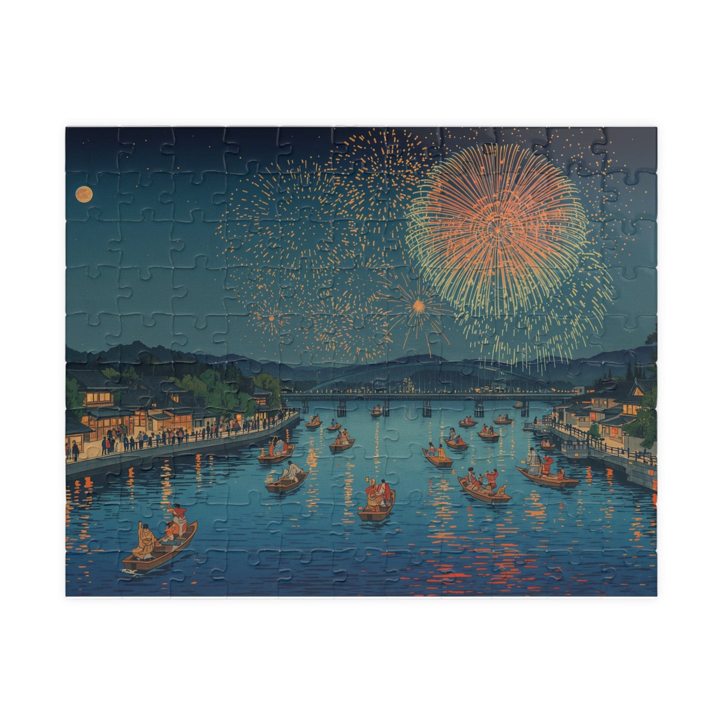 Jigsaw Puzzle (110, 252, 520, 1014-piece) Tokyo: Sumida-gawa Hanabi