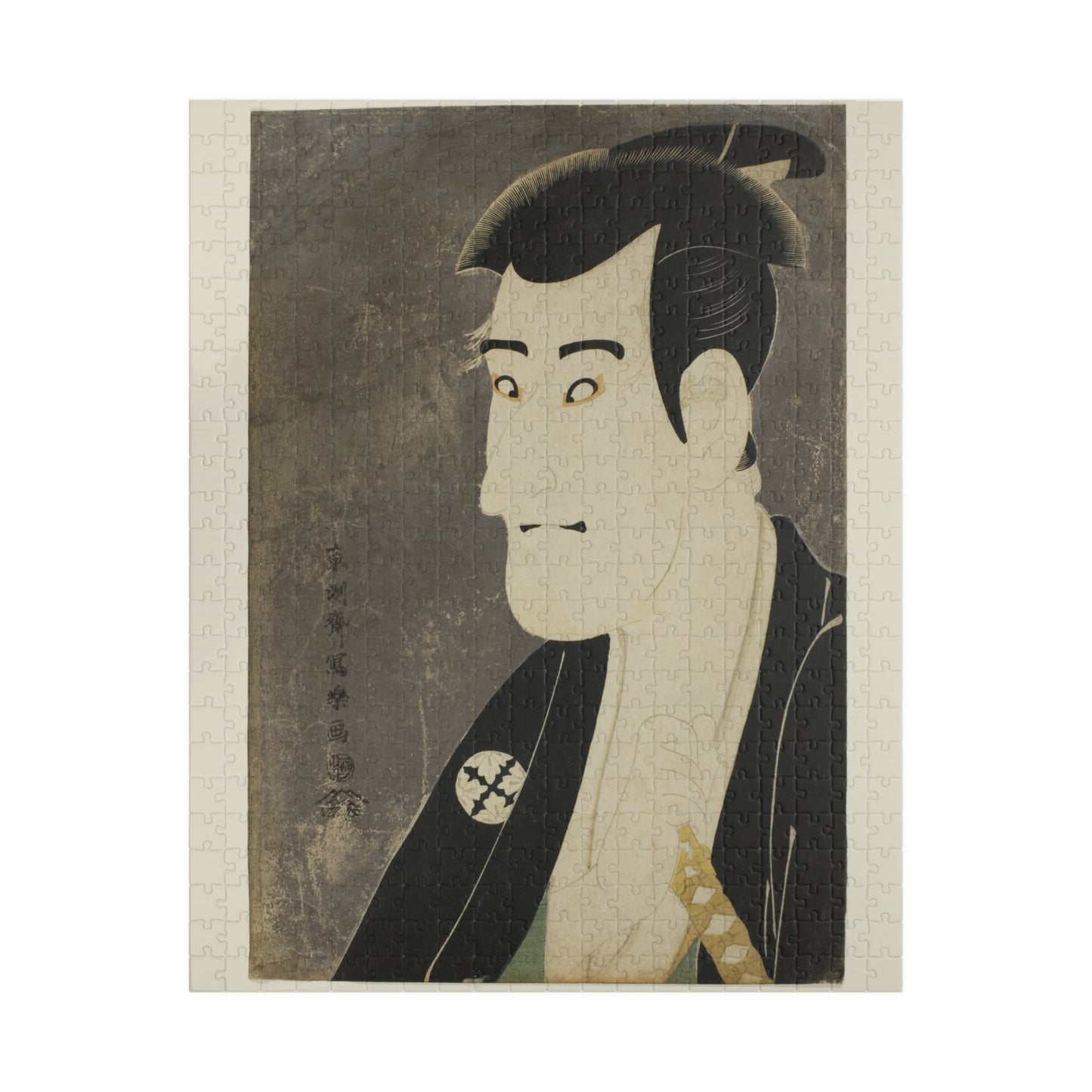 Ukiyo-e Jigsaw Puzzle (252 / 520-piece): Ichikawa Komazō III as Shiga Daishichi – Toshusai Sharaku | Kabuki Actor Portrait / Edo Woodblock Art