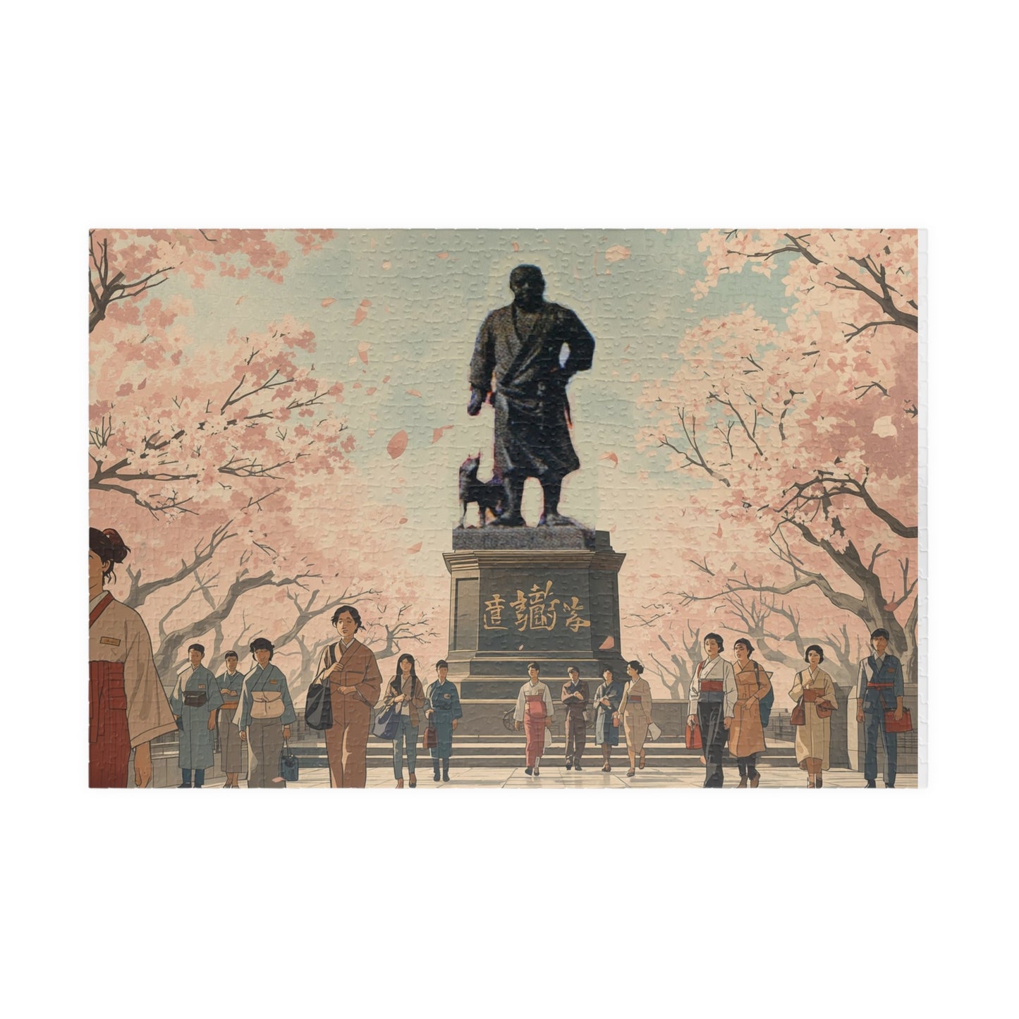Jigsaw Puzzle (110, 252, 520, 1014-piece) Tokyo: Ueno Park with Saigo Statue
