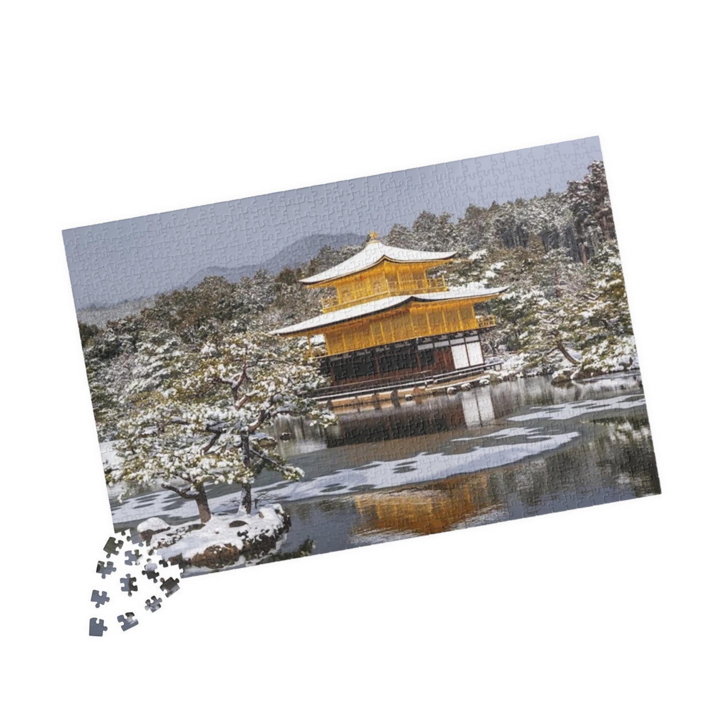 Jigsaw Puzzle (110, 252, 520, 1014-piece) Kyouto: Kinkakuji with Snow