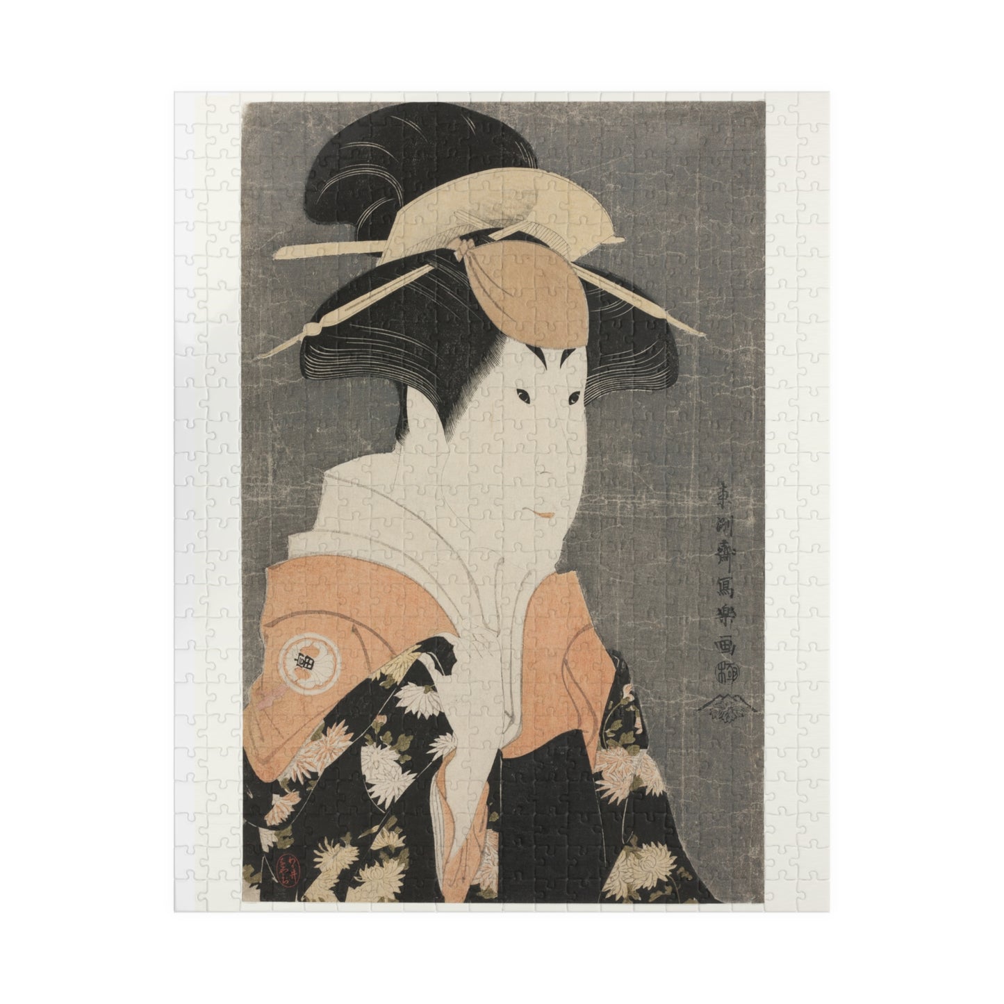 Ukiyo-e Jigsaw Puzzle (252 / 520-piece): Segawa Tomisaburō II as “Yadorigi” – Toshusai Sharaku | Kabuki Bijin-ga / Japanese Art / Edo Portrait