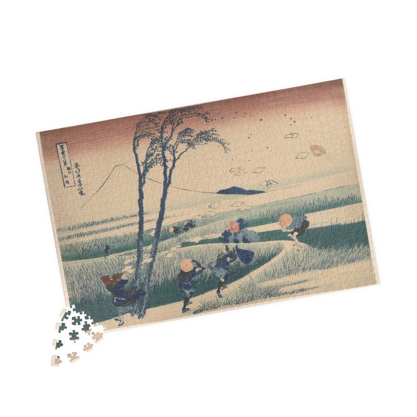 Ukiyo-e Jigsaw Puzzle (1014-piece) : Ejiri in Suruga Province – Katsushika Hokusai (1831) | Thirty-six Views of Mount Fuji / Japanese Art