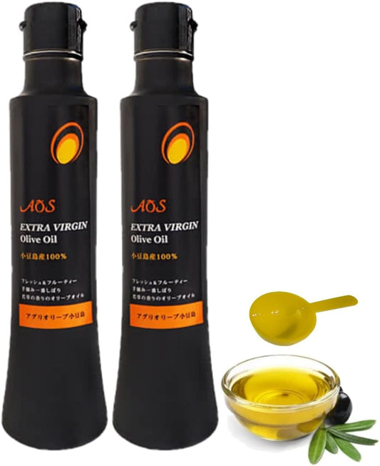 Shodoshima Japan 100% Extra Virgin Olive Oil, 6.8 fl oz (200 ml), Set of 2