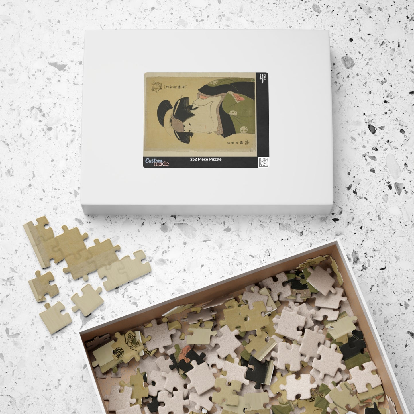 Ukiyo-e Jigsaw Puzzle (252 / 520-piece): Hamamuraya Roko – Toshusai Sharaku | Kabuki Actor Portrait / Edo Ukiyo-e Masterpiece