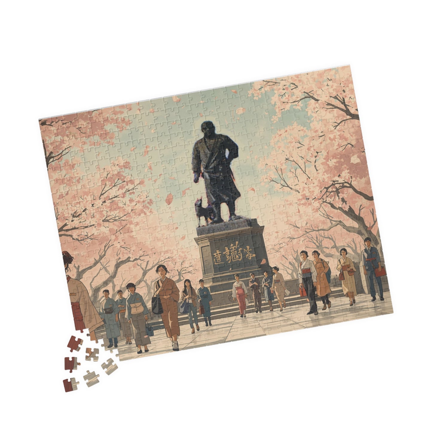 Jigsaw Puzzle (110, 252, 520, 1014-piece) Tokyo: Ueno Park with Saigo Statue
