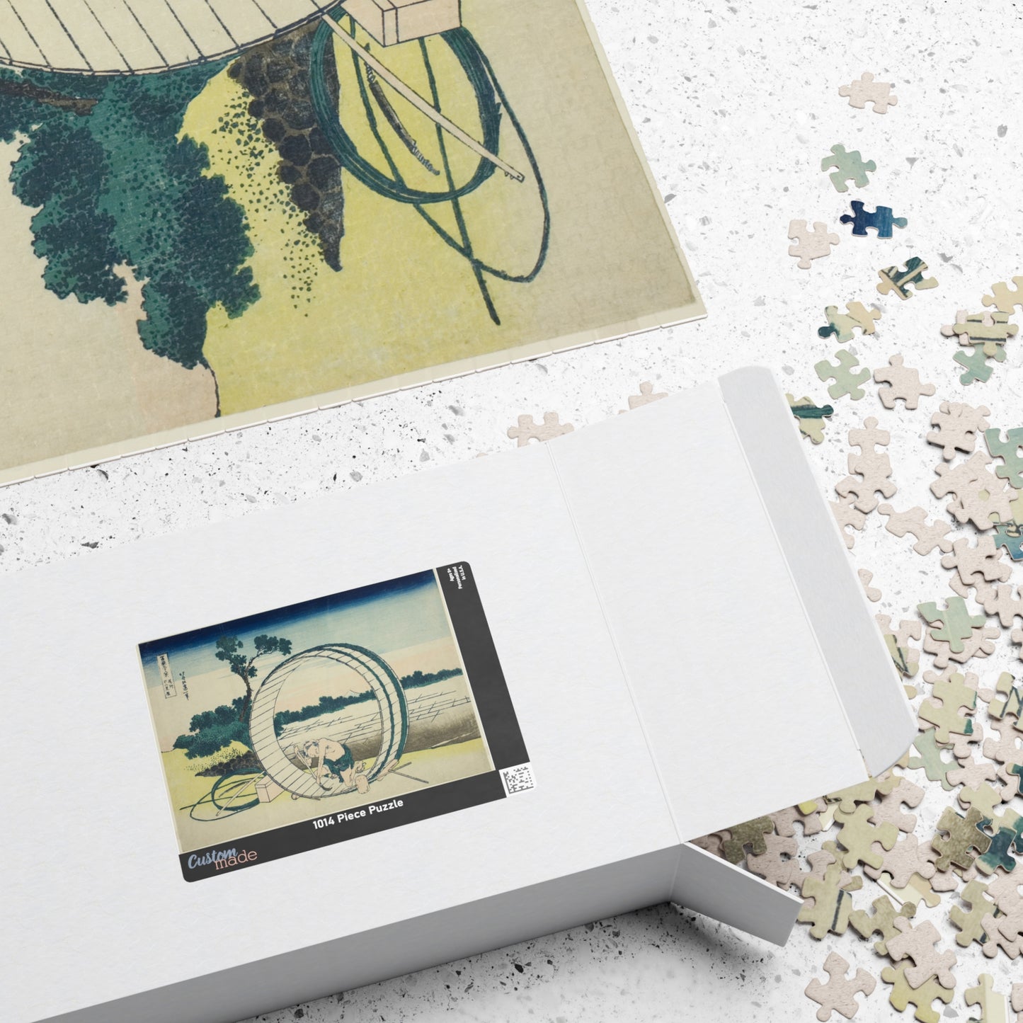 Ukiyo-e Jigsaw Puzzle (1014-piece) : Fujimigahara in Owari Province – Katsushika Hokusai (1831) | Thirty-six Views of Mount Fuji / Japanese Art