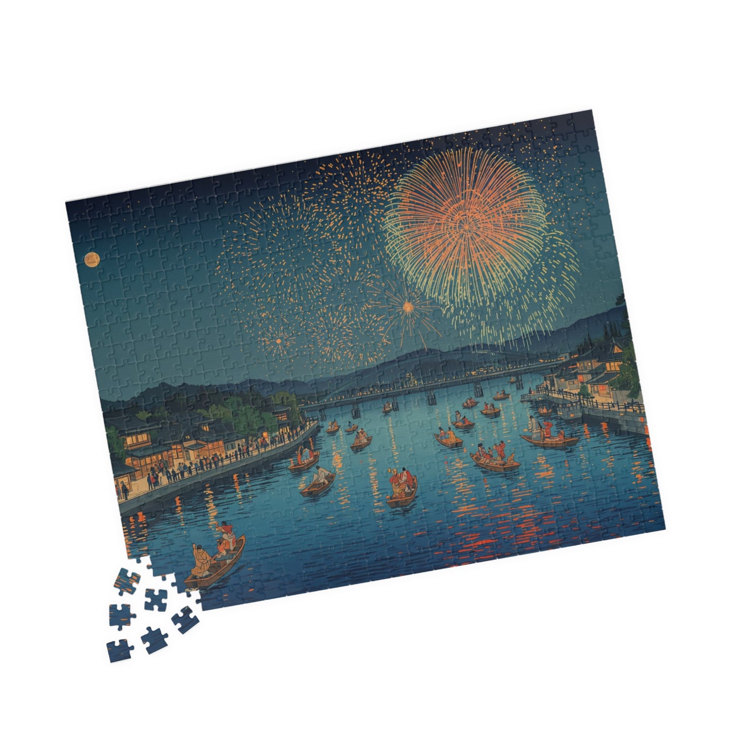 Jigsaw Puzzle (110, 252, 520, 1014-piece) Tokyo: Sumida-gawa Hanabi