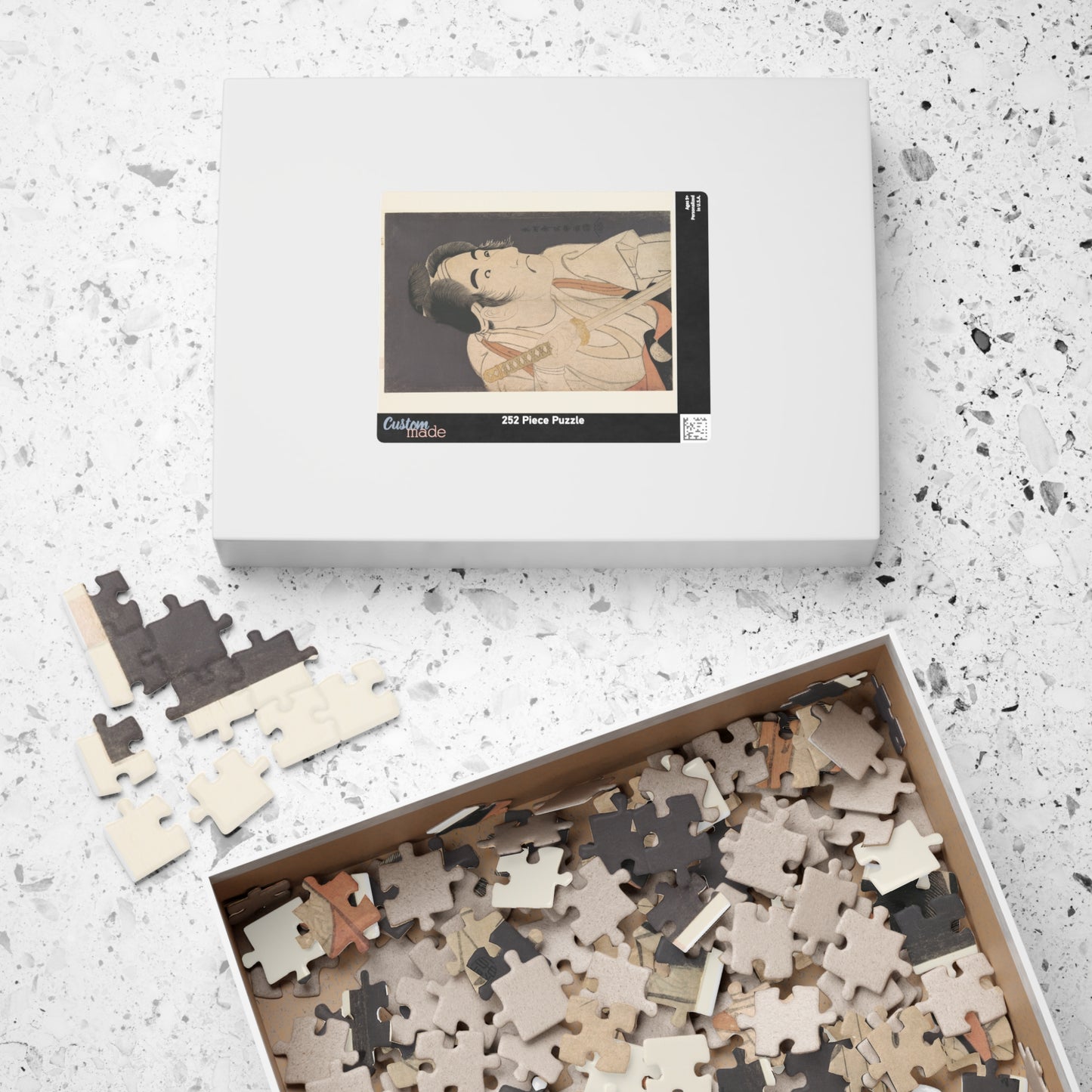 Ukiyo-e Jigsaw Puzzle (252 / 520-piece): Ichikawa Omezō as Sodesuke – Toshusai Sharaku | Kabuki Actor Portrait / Edo Woodblock Art