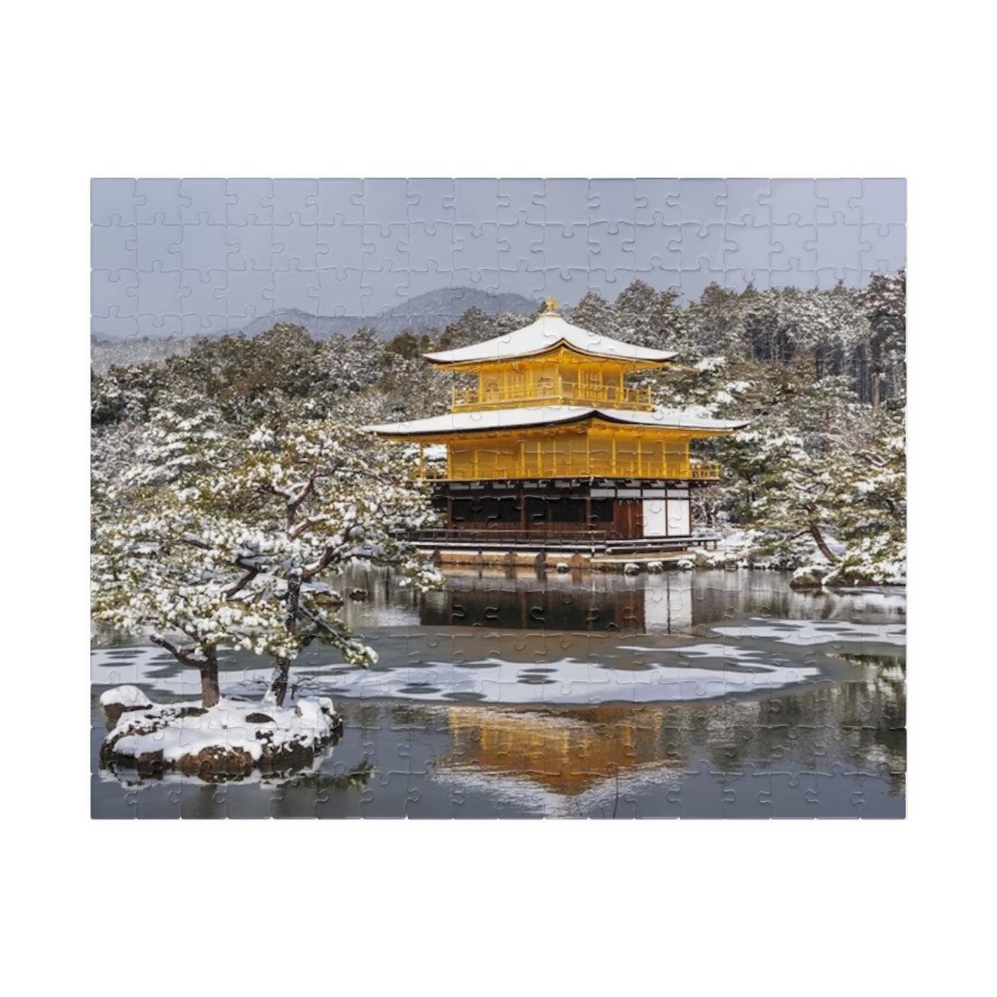 Jigsaw Puzzle (110, 252, 520, 1014-piece) Kyouto: Kinkakuji with Snow