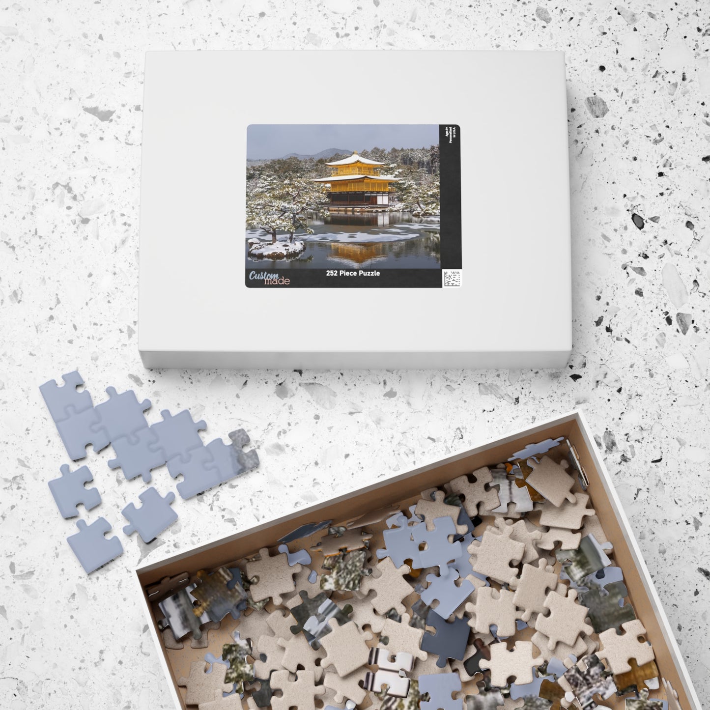Jigsaw Puzzle (110, 252, 520, 1014-piece) Kyouto: Kinkakuji with Snow