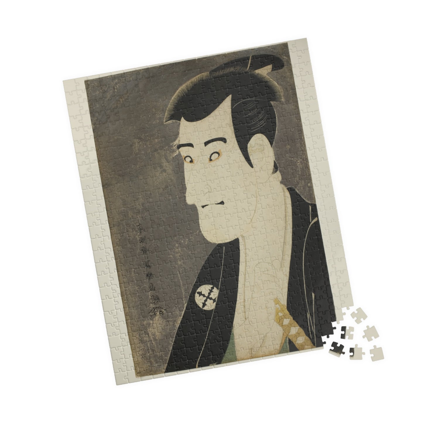 Ukiyo-e Jigsaw Puzzle (252 / 520-piece): Ichikawa Komazō III as Shiga Daishichi – Toshusai Sharaku | Kabuki Actor Portrait / Edo Woodblock Art