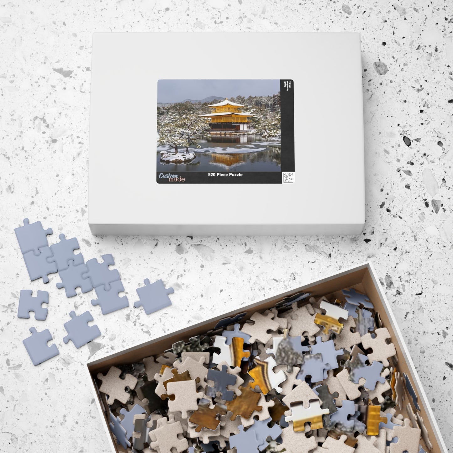 Jigsaw Puzzle (110, 252, 520, 1014-piece) Kyouto: Kinkakuji with Snow