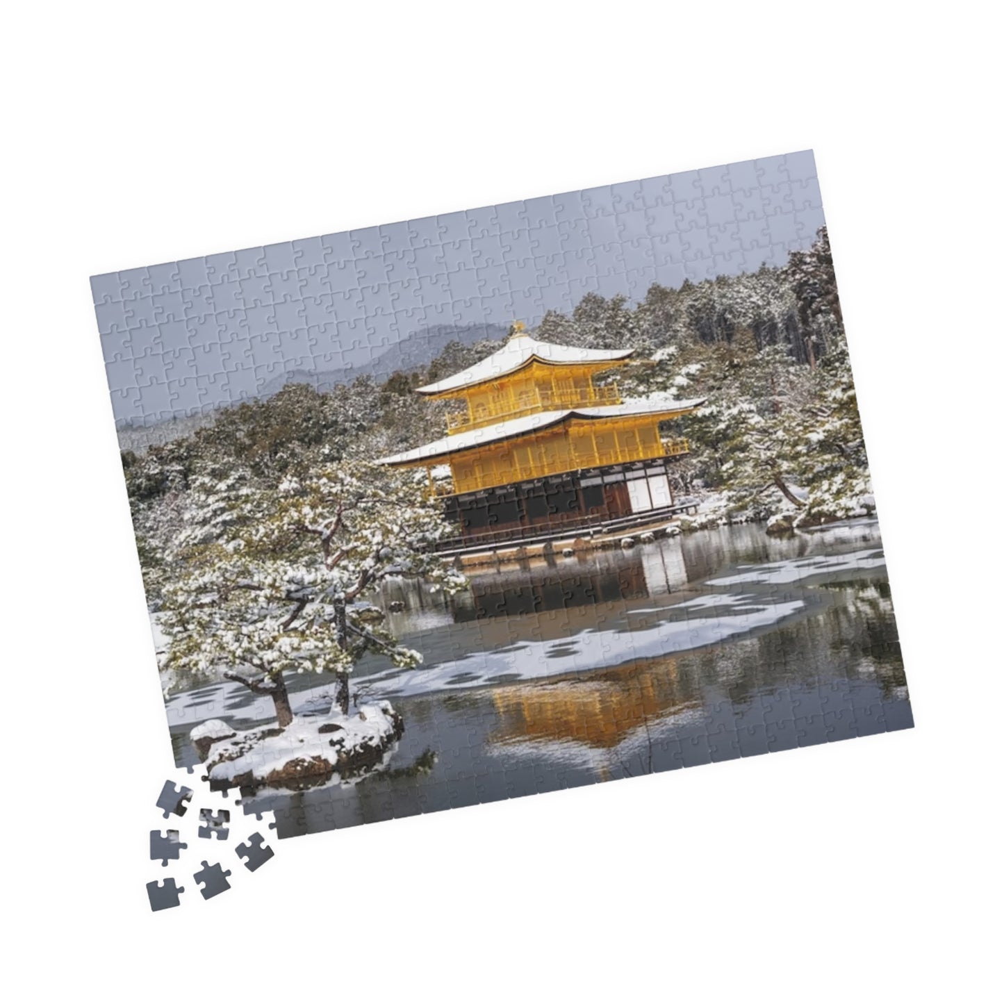 Jigsaw Puzzle (110, 252, 520, 1014-piece) Kyouto: Kinkakuji with Snow