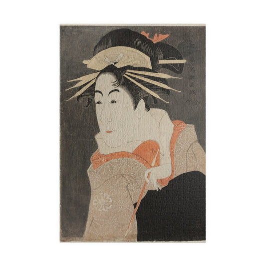 Ukiyo-e Jigsaw Puzzle (1014-piece): Matsumoto Yonesaburō as Shinobu – Toshusai Sharaku | Kabuki Actor Portrait / Edo Ukiyo-e Art