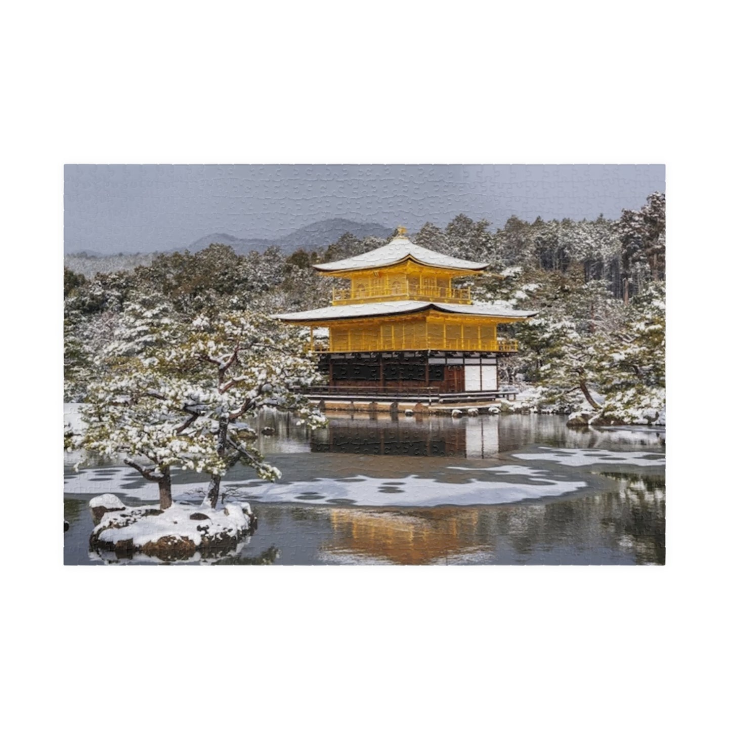 Jigsaw Puzzle (110, 252, 520, 1014-piece) Kyouto: Kinkakuji with Snow
