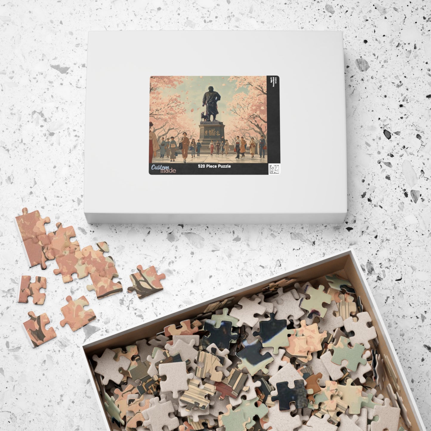 Jigsaw Puzzle (110, 252, 520, 1014-piece) Tokyo: Ueno Park with Saigo Statue