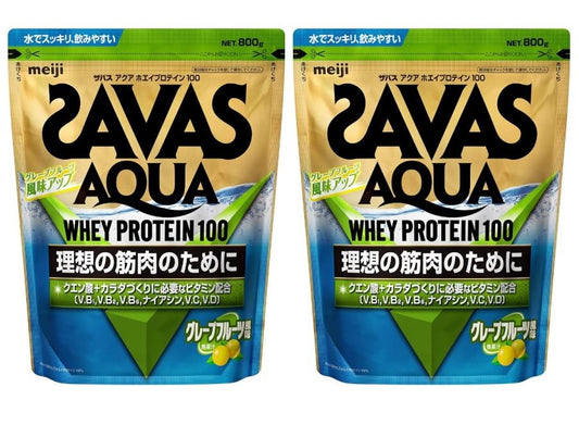 Meiji Savas Aqua Whey Protein 100 Grapefruit Flavor 800g x 2 Bags Sabas Whey Protein